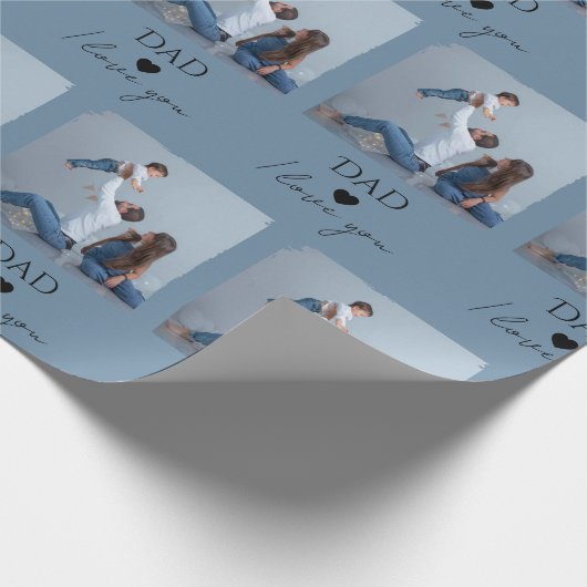 Pap, ik hou van je" - Voor Vaderdag - Cadeaupapier (Hoek)