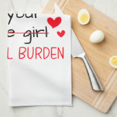 Pap ik zal altijd je kleine meisje zijn, financiee theedoek (Quarter Fold)