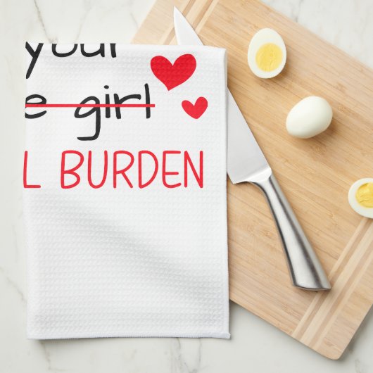 Pap ik zal altijd je kleine meisje zijn, financiee theedoek (Quarter Fold)