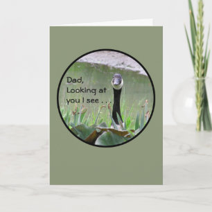 Pap, ik zie je gans in de camera kijken kaart