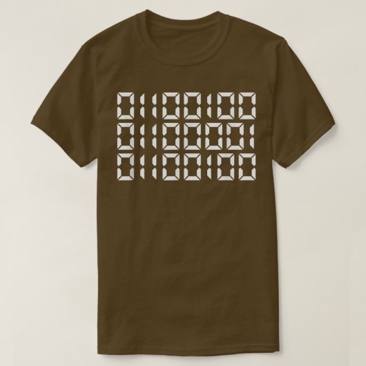 Pap in binaire code grappige Vaderdag Gift Green T-shirt (Design voorkant)