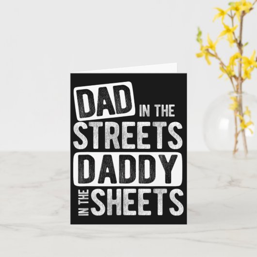 Pap in de straten Pap in de lakens Beste Pap Ev Kaart (Gele Bloem)