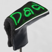 Pap in Green Neon Golfheadcover (3/4 voorkant)