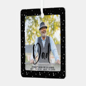 Pap in het liefhebben van Memory Foto Kerstmis Metalen Ornament (Voorkant links)