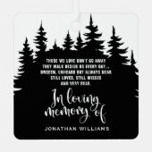 Pap in het liefhebben van Memory Foto Kerstmis Metalen Ornament (Achterkant)