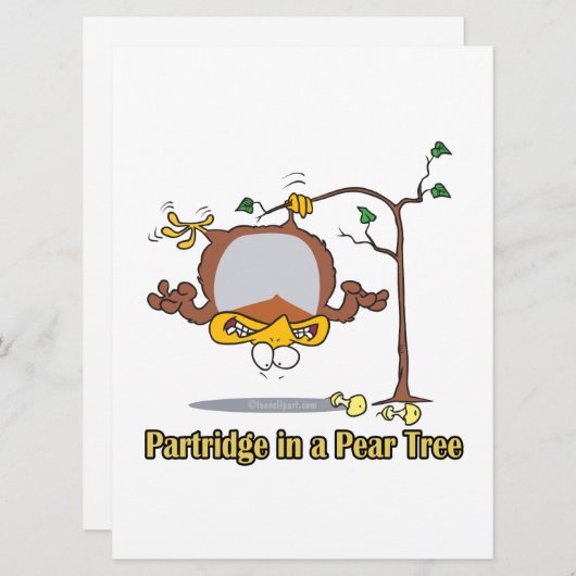 pap in parelboom , eerste kerstdag feestdagenkaart (Voorkant / Achterkant)