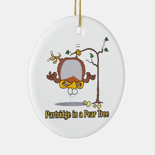 pap in parelboom , eerste kerstdag keramisch ornament (Rechts)