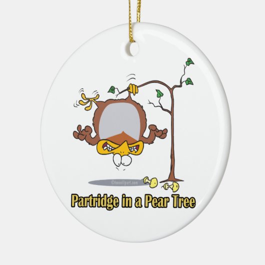 pap in parelboom , eerste kerstdag keramisch ornament (Links)