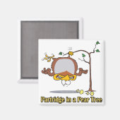 pap in parelboom , eerste kerstdag magneet (Voorkant / Achterkant)