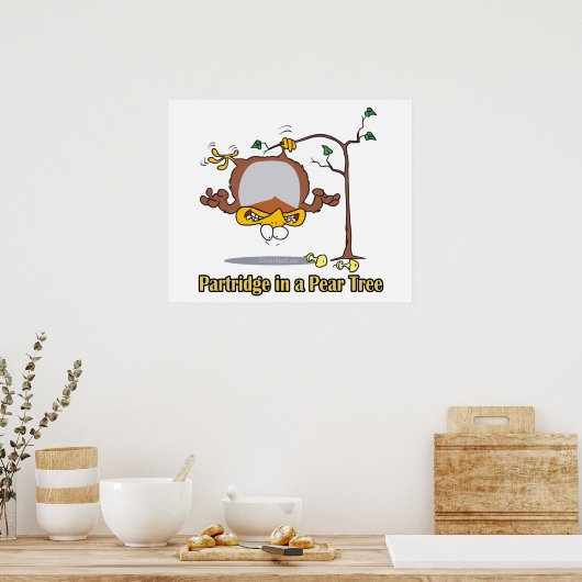 pap in parelboom , eerste kerstdag poster (Keuken)