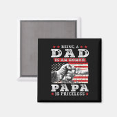 Pap is een eer dat Papa onschatbare vaders is Magneet (Voorkant / Achterkant)