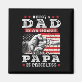 Pap is een eer dat Papa onschatbare vaders is Magneet (Voorkant)