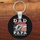 Pap is een eer dat Papa onschatbare vaders is Sleutelhanger (Voorkant)