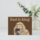 Pap is Koning Vader Dag Partij Briefkaart (Staand voorkant)