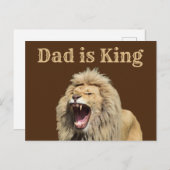 Pap is Koning Vader Dag Partij Briefkaart (Voorkant / Achterkant)