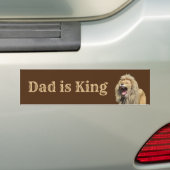Pap is Koning Vader Dag Partij Bumpersticker (Op auto)