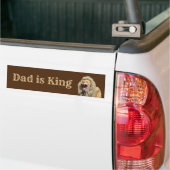 Pap is Koning Vader Dag Partij Bumpersticker (Op Truck)