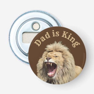 Pap is Koning Vader Dag Partij Button Flesopener