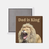 Pap is Koning Vader Dag Partij Magneet (Voorkant / Achterkant)