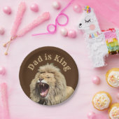 Pap is Koning Vader Dag Partij Papieren Bordje (Feest)