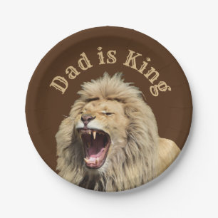Pap is Koning Vader Dag Partij Papieren Bordje