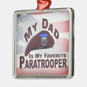 Pap is mijn favoriete paratrooper kerst metalen ornament (Links)