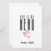 Pap is mijn Hero Hearts Design vakantie Kaart (Voorkant / Achterkant)