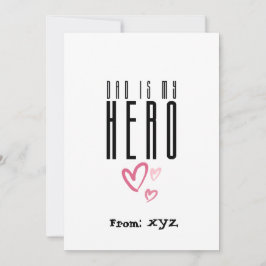 Pap is mijn Hero Hearts Design vakantie Kaart