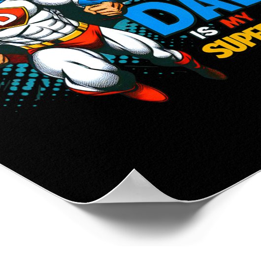 Pap is mijn superheld Kinder Cool Vaderdag Comic L Poster (Hoek)