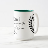 Pap, je bedoelt de wereld voor mij tweekleurige koffiemok (Voorkant rechts)