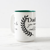 Pap, je bedoelt de wereld voor mij tweekleurige koffiemok (Voorkant links)