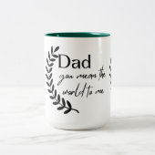 Pap, je bedoelt de wereld voor mij tweekleurige koffiemok (Center)