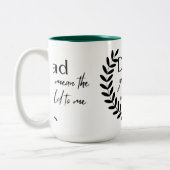 Pap, je bedoelt de wereld voor mij tweekleurige koffiemok (Links)