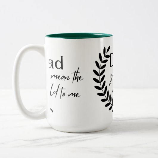 Pap, je bedoelt de wereld voor mij tweekleurige koffiemok (Links)