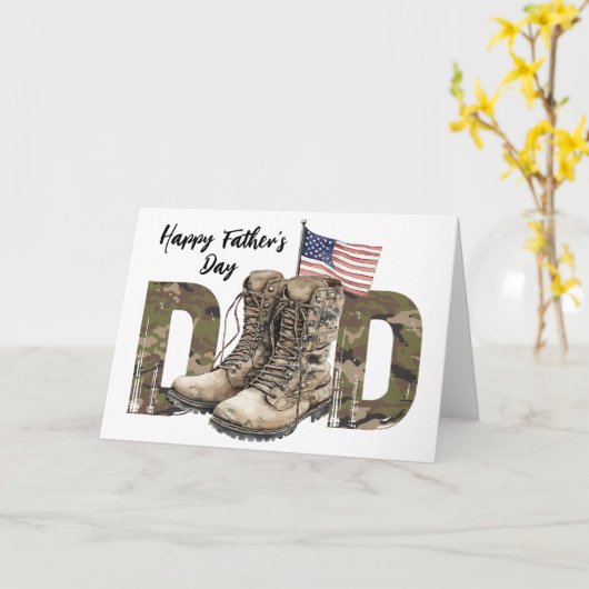 Pap, je bent altijd mijn held geweest - militair e kaart (Gele Bloem)