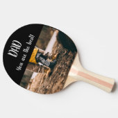 "Pap je bent de beste" Vaderdag Birthday Gift Tafeltennisbatje (Zijkant)