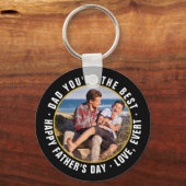 Pap Je bent de Beste Vaderdag Foto Sleutelhanger (Voorkant)