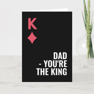 Pap Je bent de koning die Kaart Fathers Dag speelt