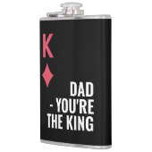Pap Je bent de koning Poker Fathers Dag Hip Heupfles (Links)