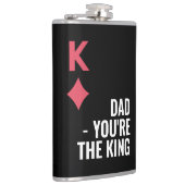 Pap Je bent de koning Poker Fathers Dag Hip Heupfles (Rechts)