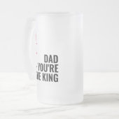 Pap Je bent de koning Poker Fathers Dag Matglas Bierpul (Voorkant links)