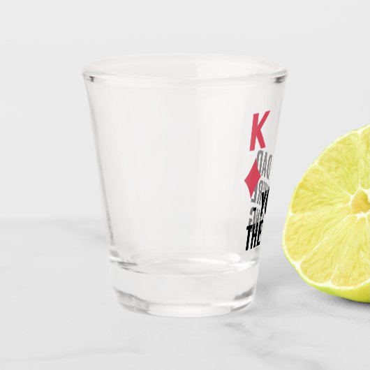 Pap Je bent de koning Poker Fathers Dag Shot Glas (Links)