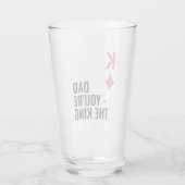 Pap Je bent de koning Poker Fathers Day Beer Glas (Achterkant)