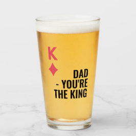 Pap Je bent de koning Poker Fathers Day Beer Glas