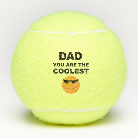 Pap, je bent de mooiste grappigste nieuwigheidsten tennisballen (Voorkant)