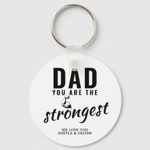Pap, je bent de sterkste vaderdag. sleutelhanger