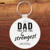 Pap, je bent de sterkste vaderdag. sleutelhanger (Voorkant)