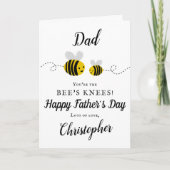 Pap Je bent de Vaderdag foto van de bijen. Kaart (Voorkant)