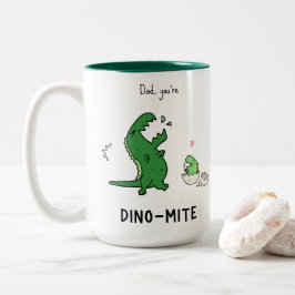 Pap, je bent Dino-mite T-Rex Tweekleurige Koffiemok