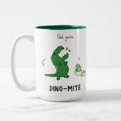 Pap, je bent Dino-mite T-Rex Tweekleurige Koffiemok (Links)